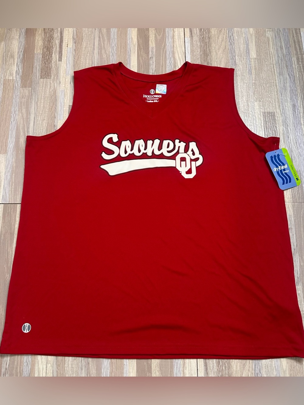 Oklahoma University OU Sooners Ladies 2XL Red V-Neck Athletic Top